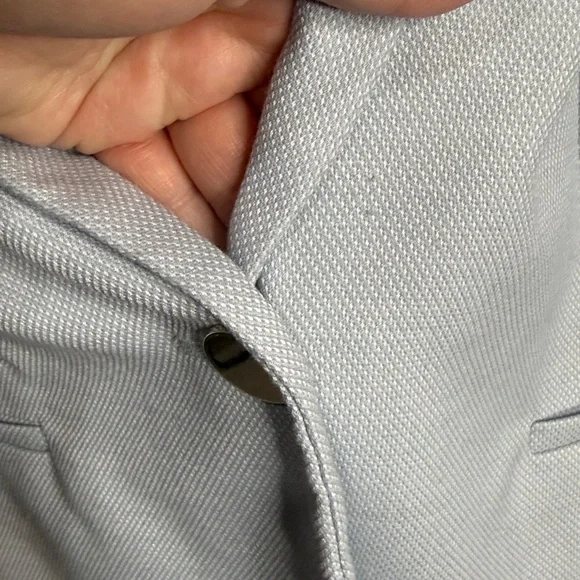 Calvin Klein Powder Blue w/Silver Buttons Blazer Size 2 - Picture 7 of 7